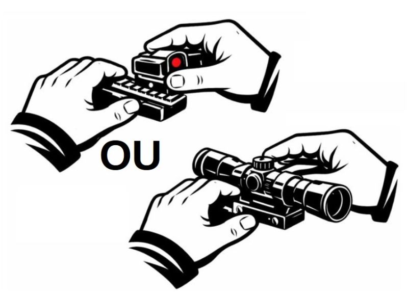 Pose montage fixe lunette ou point-rouge