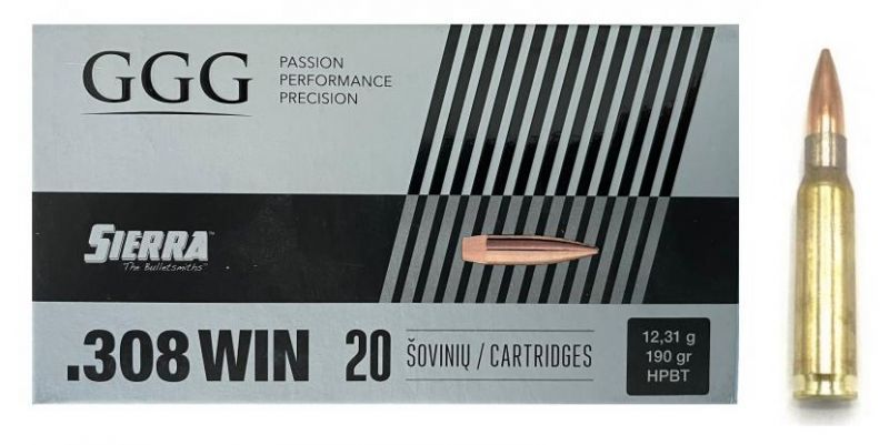 GGG cal.308 Win SIERRA HPBT Match 190 gr /20