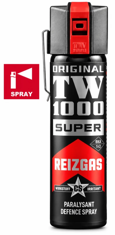 Bombe lacrymogène Gaz CS Super TW1000 - 75 ml