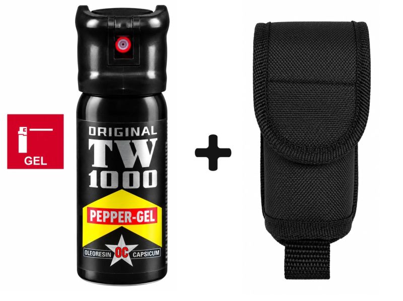 Bombe au poivre Gel TW1000 - 50 ml avec étui cordura