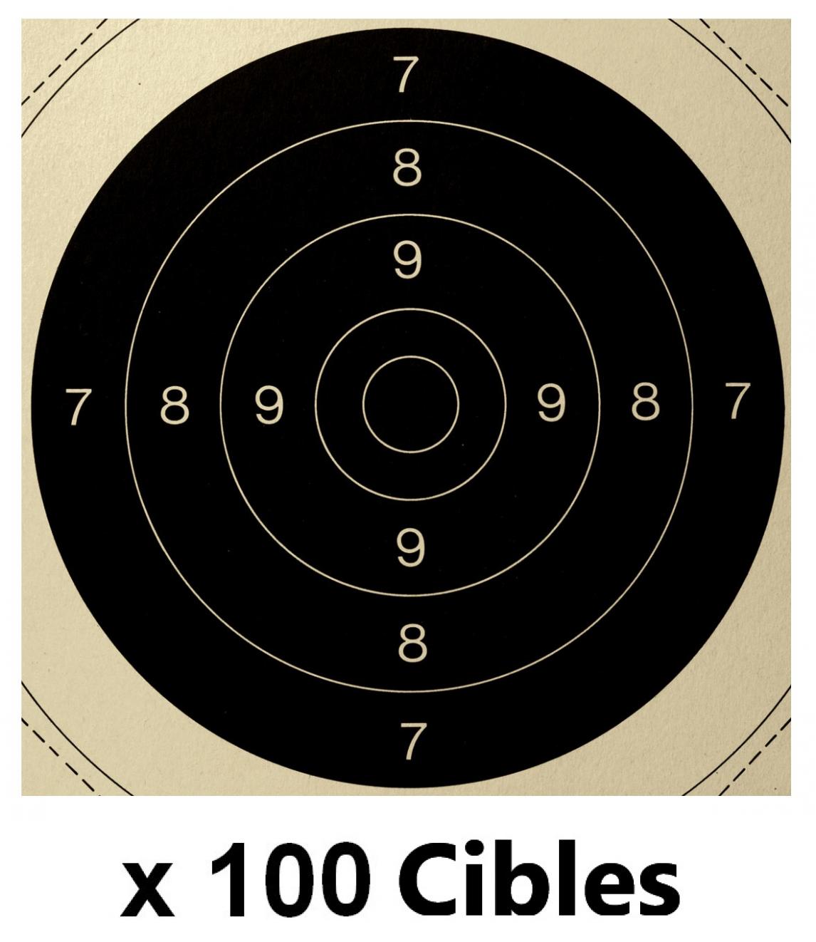Centre de Cibles carton C50 GEF 21x21 cm (paquet de 100) Armes de — free download