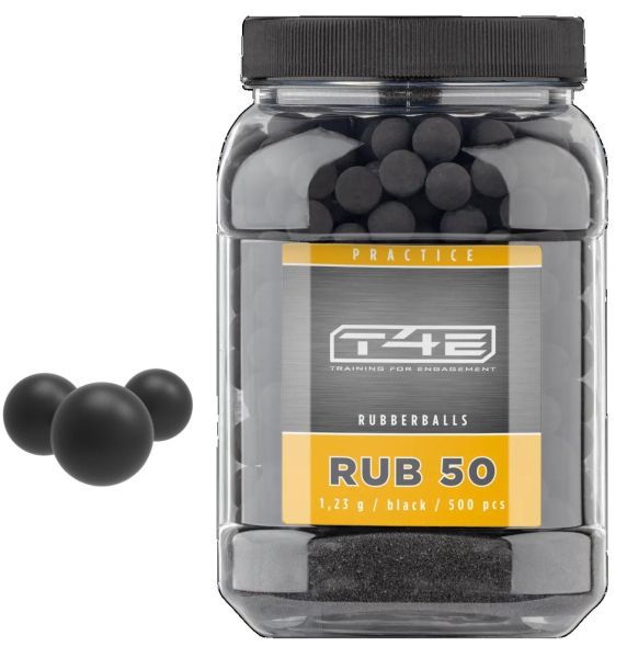 Boîte de 500 Billes caoutchouc RB50 T4E cal.50 (12.7mm) 1.23g