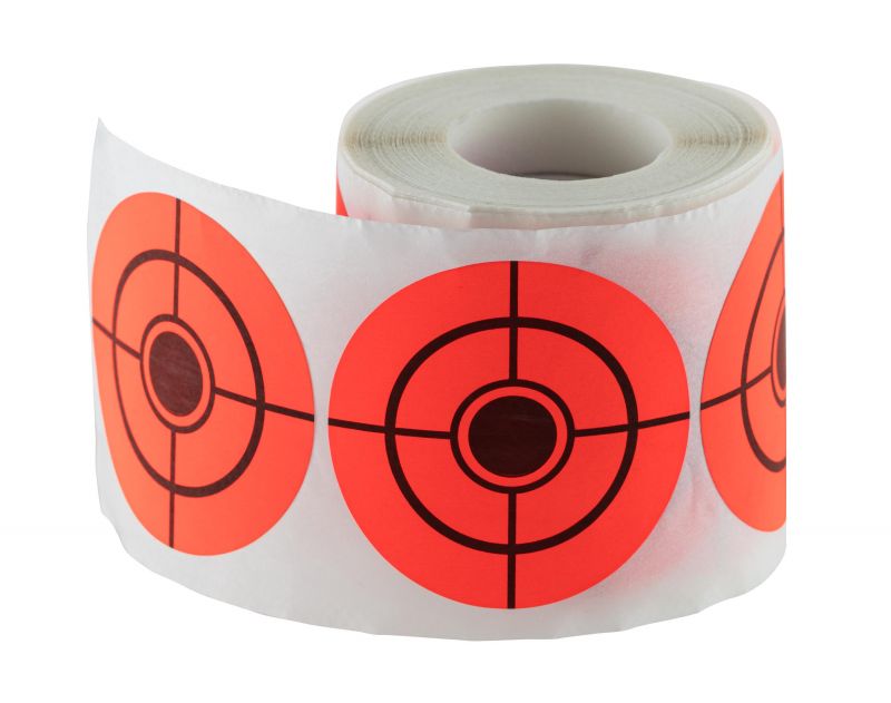 Gommettes Orange Fluo autocollantes diamètre 50 mm x250