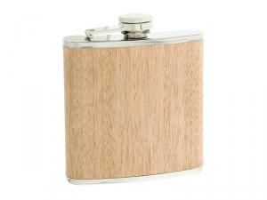 Flasque 180 ML Inox gainée bois Hevea