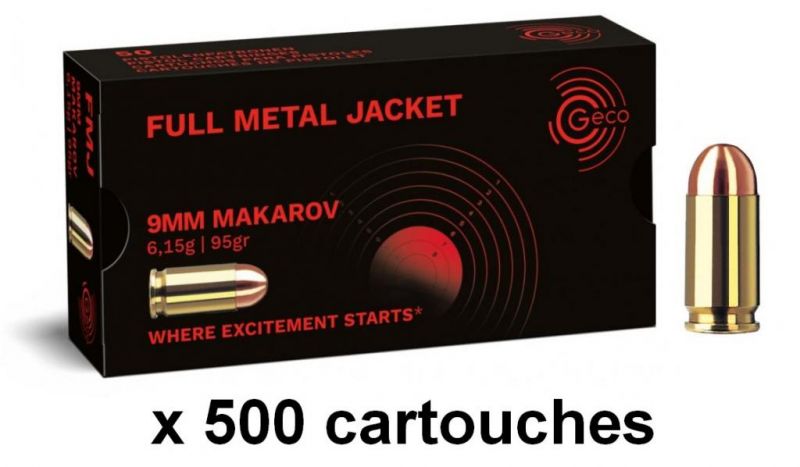 GECO cal.9mm MAKAROV FMJ /500