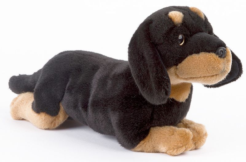 Peluche Chien TECKEL Poils Ras 28 cm