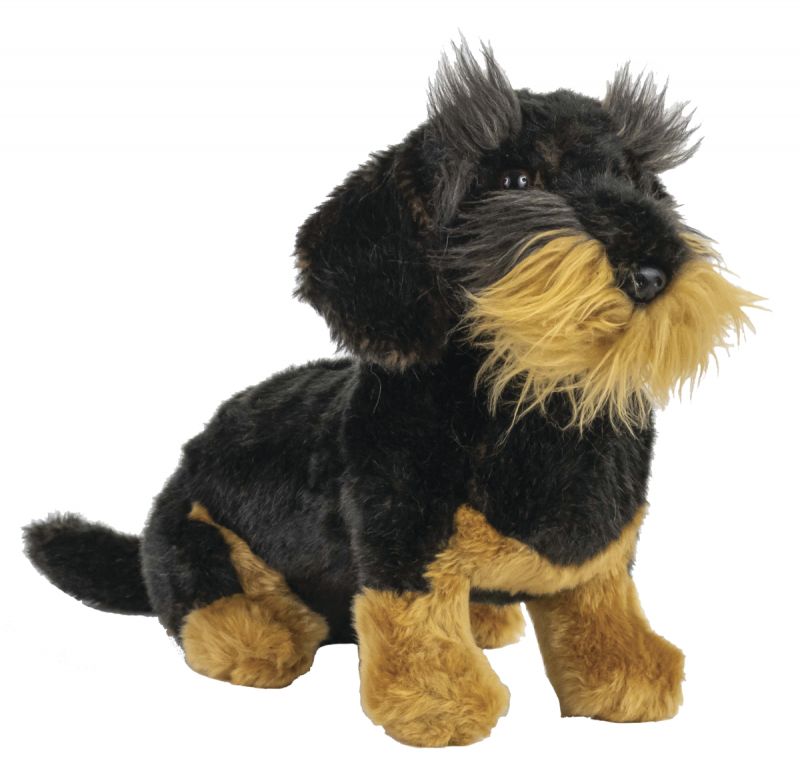 Peluche Chien TECKEL Poils Durs 28 cm