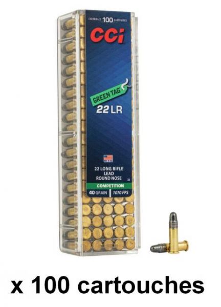 CCI 22lr COMPETITION Green TAG /100