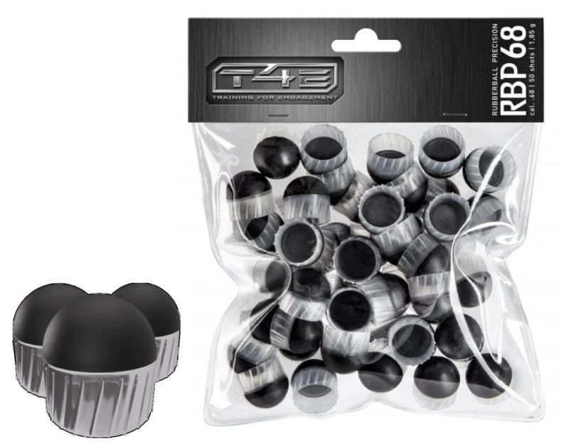 Sachet de 50 Billes caoutchouc a aillettes RBP 68 T4E cal.68 - 1.85g
