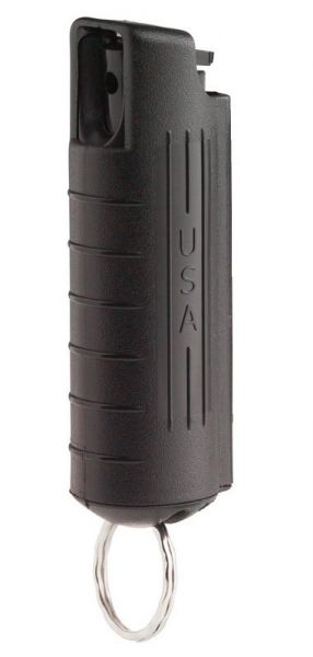Bombe au poivre porte-clés noir marquage UV SABRE RED - 16mL