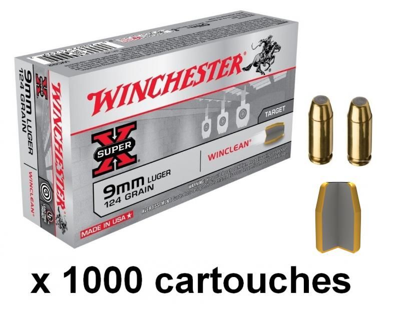 WINCHESTER cal.9mm PARA FMJ WINCLEAN Lead Free /1000