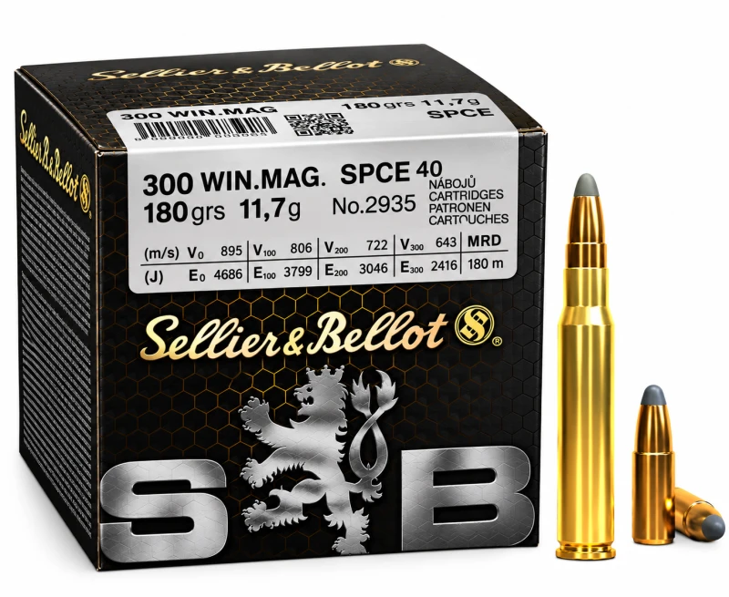 SELLIER & BELLOT cal.300 Win Mag SPCE 180 grains - 11.7 grammes /40
