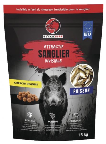 Attractif BLACK FIRE Invisible POISSON sachet de 1,5kg