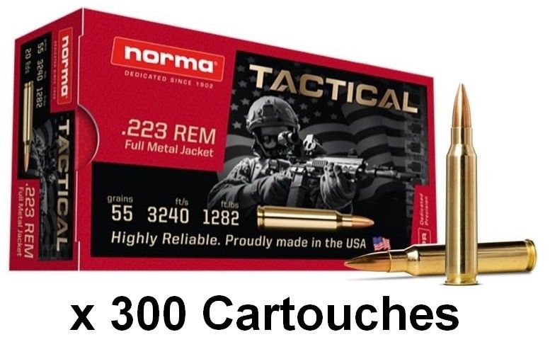 NORMA cal.223 Rem Tactical FMJ 55gr /300