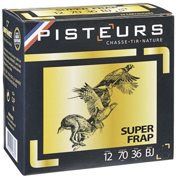 Cartouches PISTEUR Super Frap cal.12/70 36gr - n°7,5 (boite de 25)