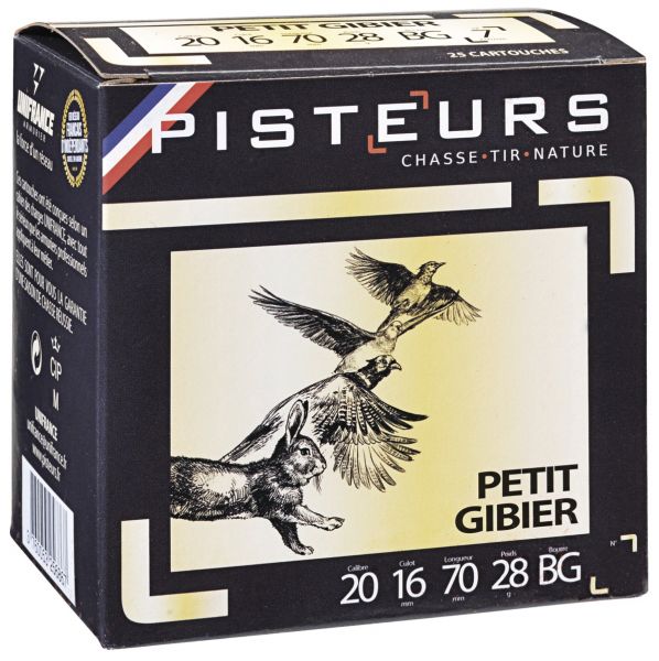 Cartouches PISTEUR Petit Gibier cal.20/70 28gr - n°4 (boite de 25)