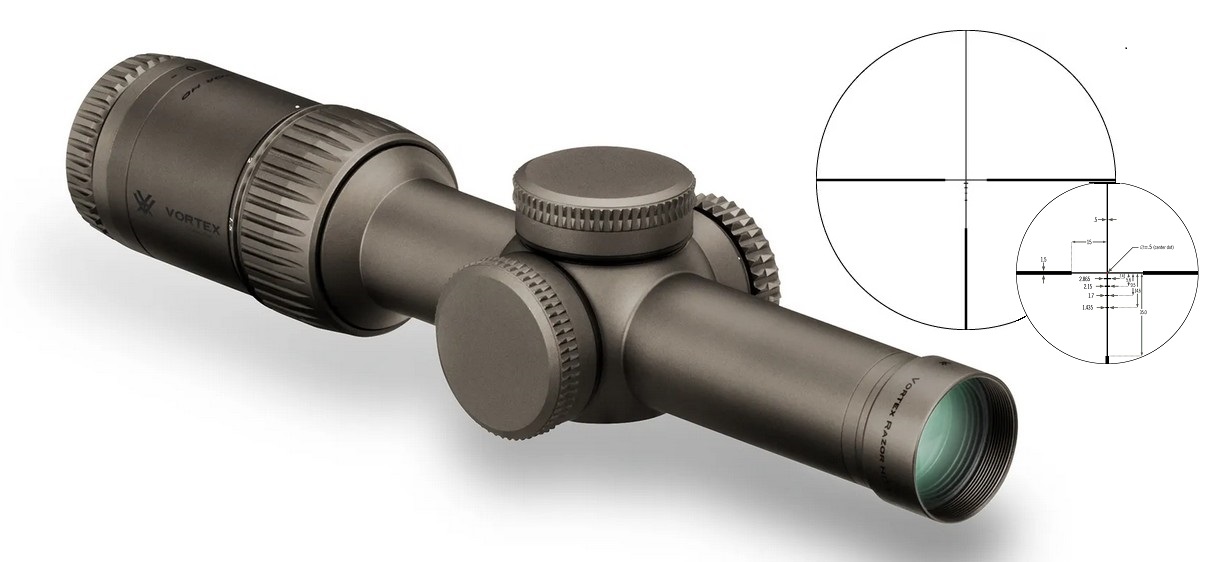 Lunette de tir VORTEX RAZOR HD Gen II-E 1-6x24 ret.JM-1 BDC Moa