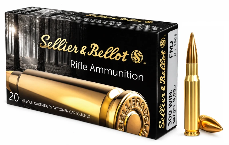 SELLIER & BELLOT cal.308 Win FMJ 147 grains - 9.55 grammes /20