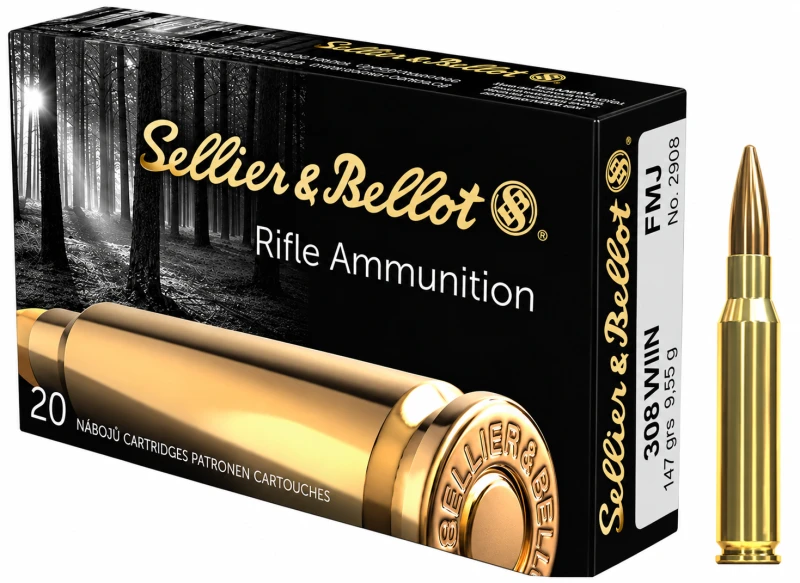 SELLIER & BELLOT cal.308 Win FMJ 147 grains - 9.55 grammes /20