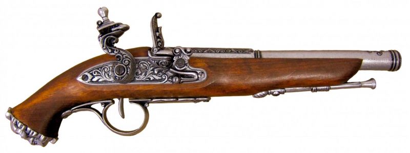 Réplique DENIX Pistolet Pirate à canon XVIIIe S
