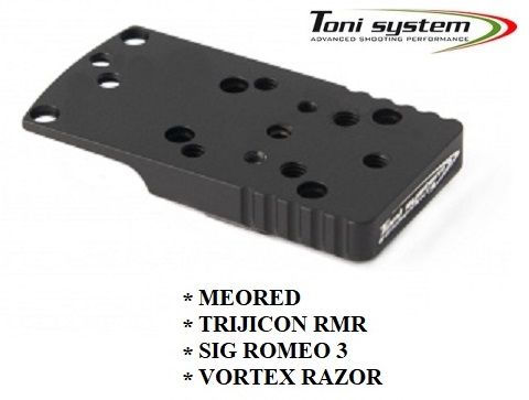 Embase TONI SYSTEM (type B) C-MORE - MEOSIGHT - TRIJICON - VORTEX pour CZ Tactical Sport