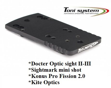 Embase TONI SYSTEM (type C) DOCTER - KITE OPTICS - SIGHTMARK pour GLOCK