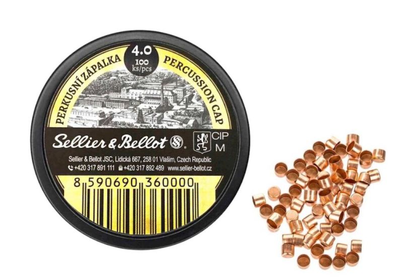Amorces SELLIER BELLOT 4.0 pour revolver à poudre noire /100