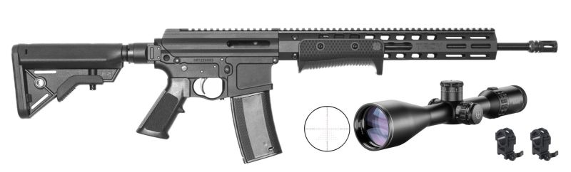 Carabine à pompe TROY INDUSTRIES Straight Pull P.A.R 18" cal.222 Rem "Pack HAWKE SIDEWINDER 30 SF 6-24x56 HALF MIL"