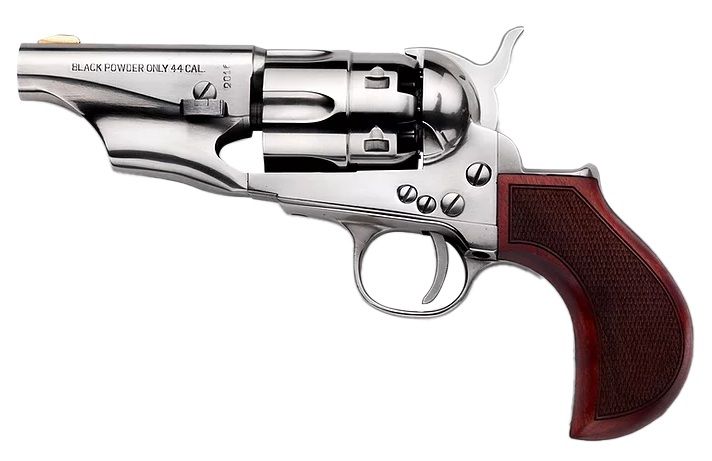 Revolver à Poudre Noire Pietta 1862 Pocket Police Acier Old Silver 