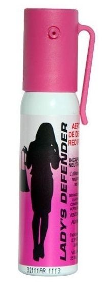 Bombe au poivre de poche Gaz femme rose LADY'S DEFENDER - 25ml