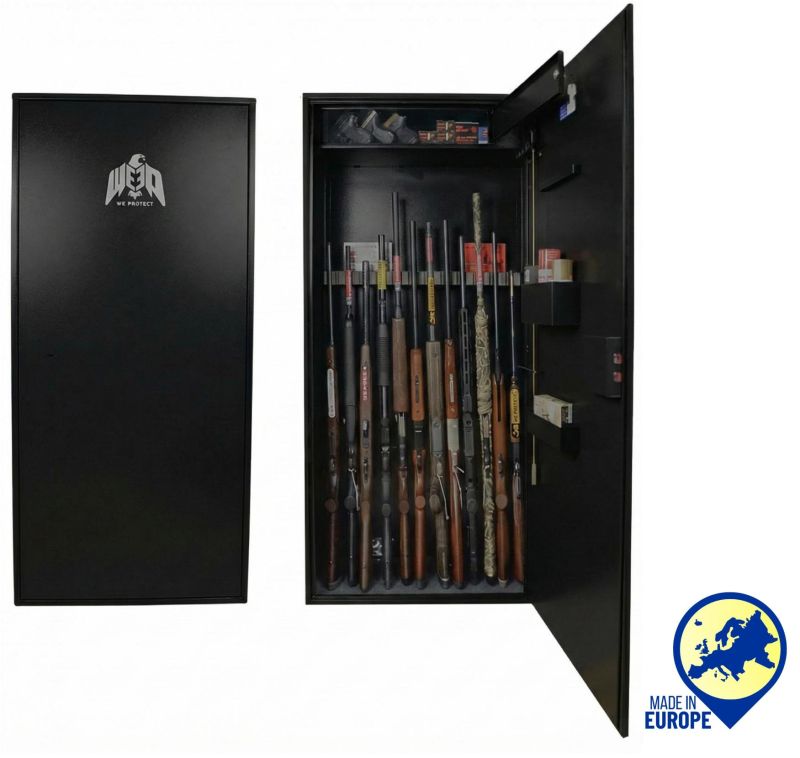 Coffre WE PROTECT Classic 12 armes avec lunettes + coffre intérieur (65kg)