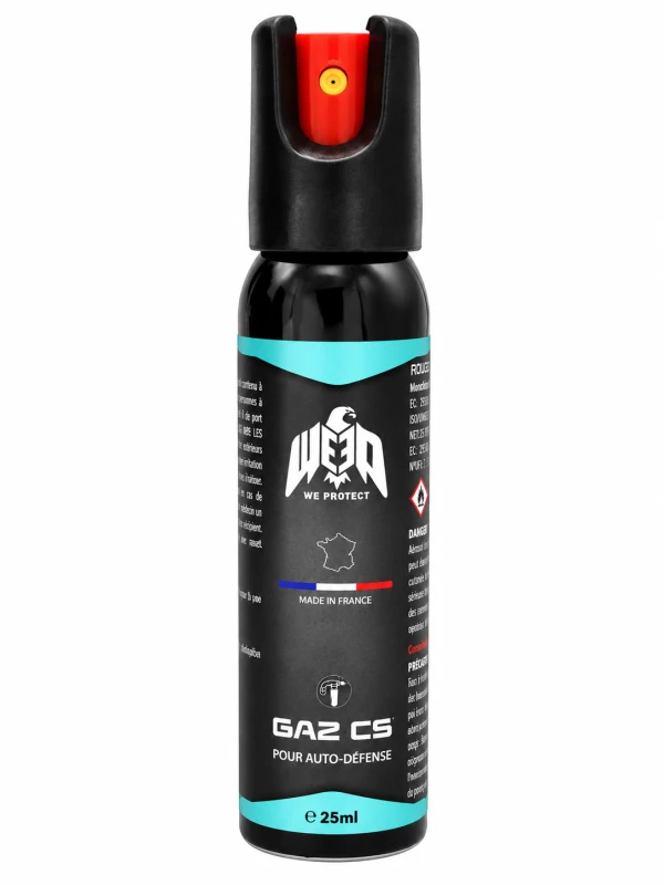 Bombe lacrymogène de poche Gaz CS 70% WE PROTECT - 25ml