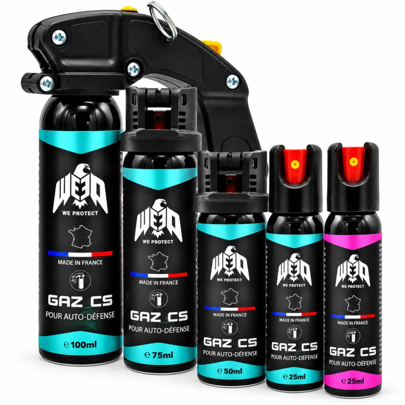 Bombe lacrymogène Gaz CS 70% WE PROTECT - 50ml