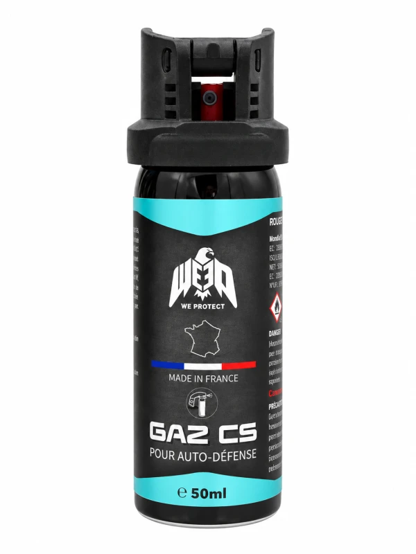 Bombe lacrymogène Gaz CS 70% WE PROTECT - 50ml
