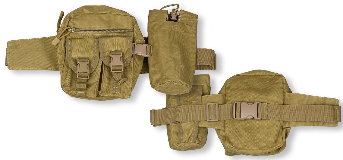 Sac Tactique Nylon Molle Kaki – Pour Rangement Armes à Feu Et Accessoires De Chasse