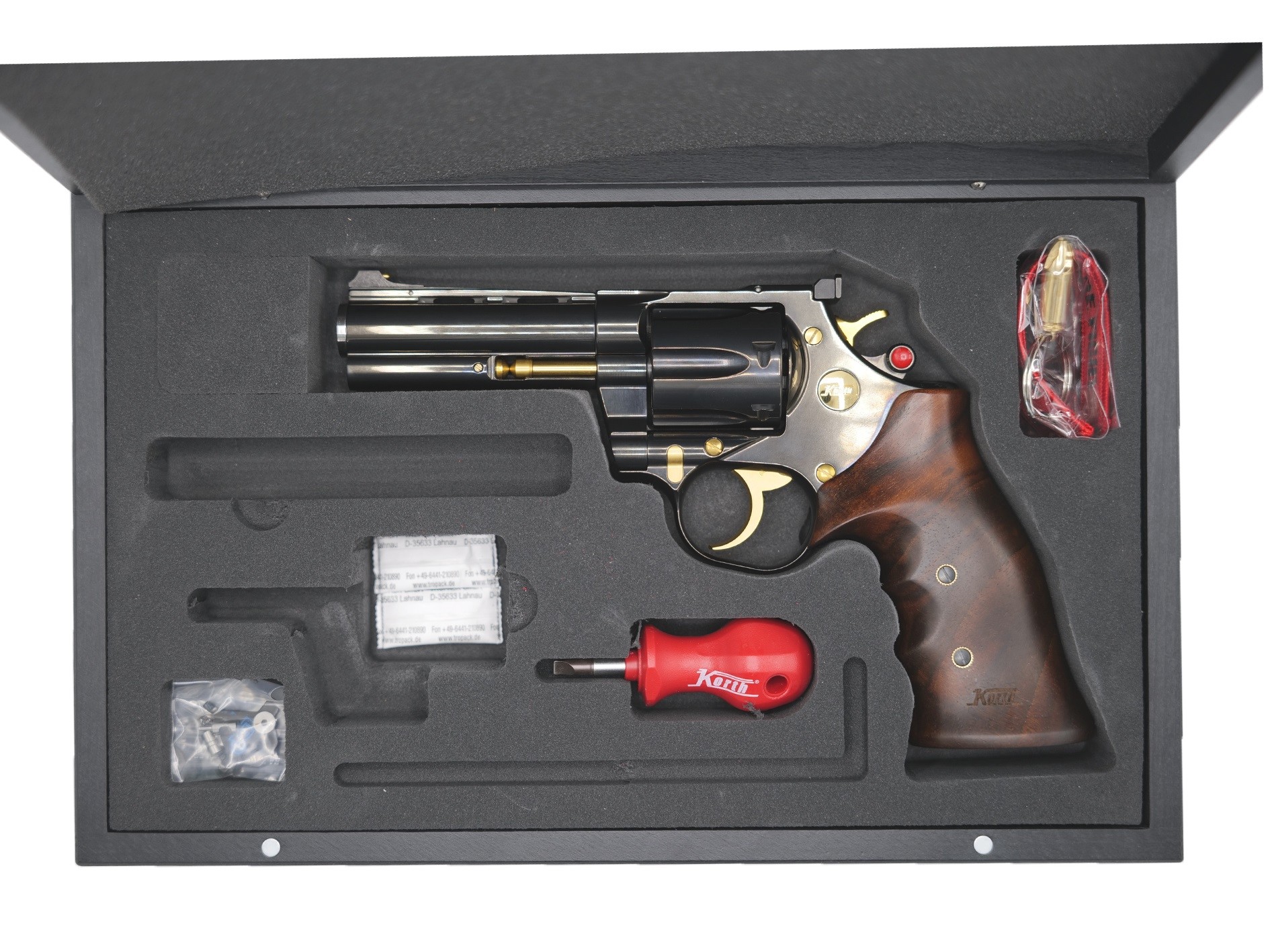 Revolver KORTH CLASSIC Glossy Black 4 LUXE Cal 357 Magnum Armes revolver-korth-classic-glossy-black-4-luxe-cal-357-magnum-armes