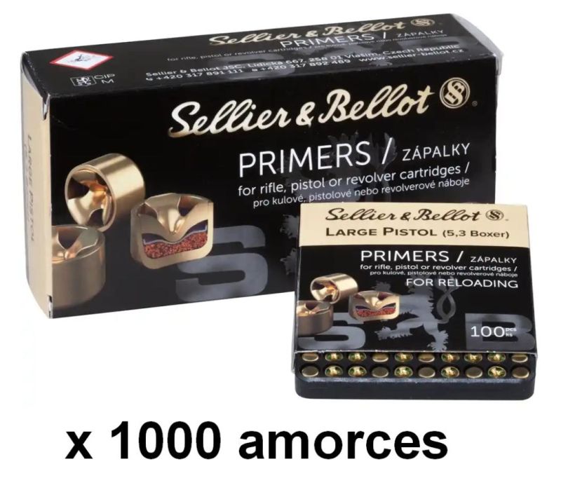 Amorces SELLIER BELLOT Large Pistol 5,3 /1000