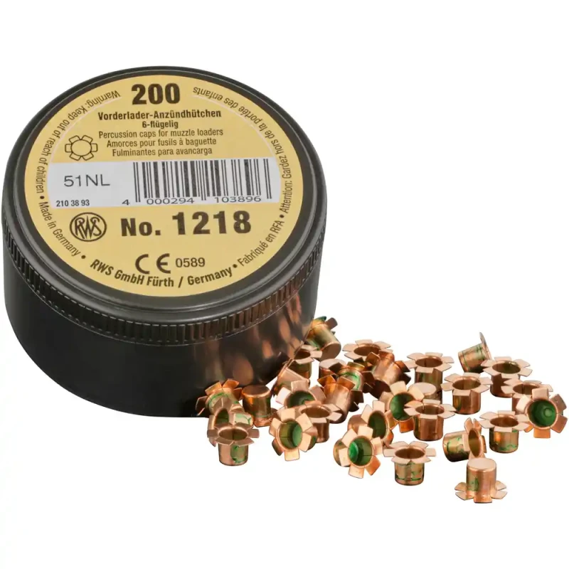 Amorces 6 aillettes RWS 1218 pour fusil à poudre noire /200