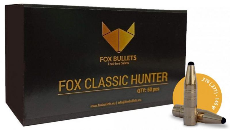 Ogives Sans Plomb Monolithiques FOX Classic Hunter cal.270 (6.86mm) 145gr /50