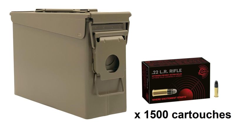 GECO 22 Lr Rifle /Caisse TAN 1500 cartouches