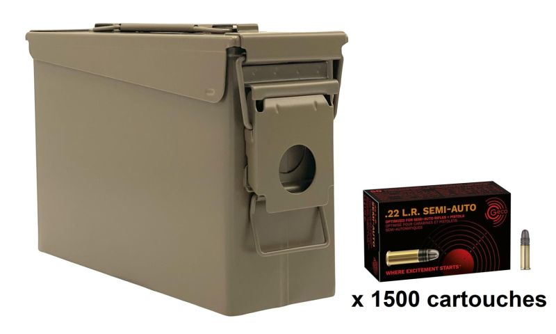 GECO 22 Lr Semi-Auto /Caisse TAN 1500 cartouches