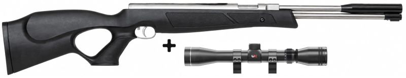 Carabine à air comprimé WEIHRAUCH HW 97 Black Line Stainless ''lunette UX 3-9x40'' cal.4,5mm