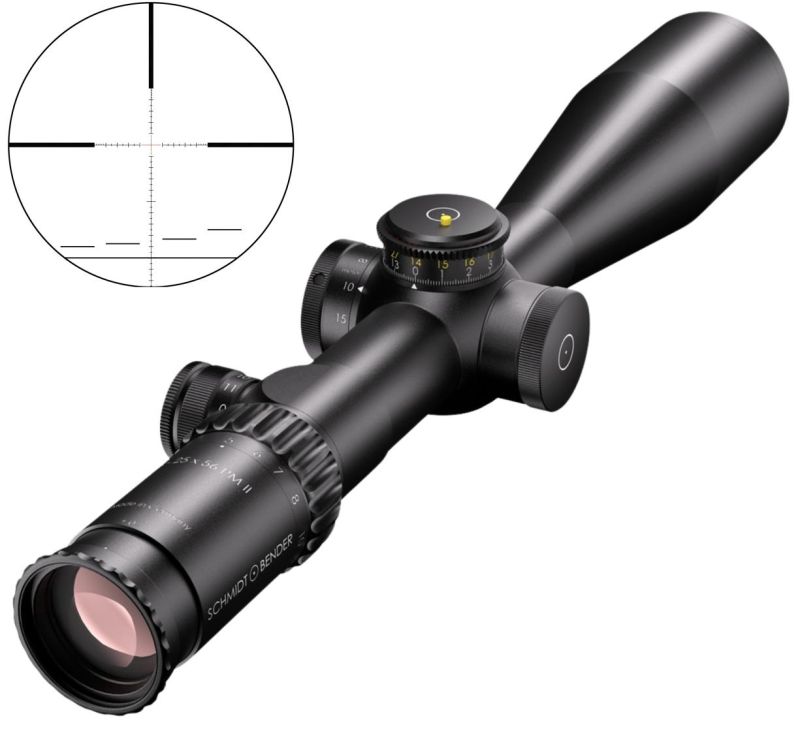 Lunette SCHMIDT & BENDER 5-25x56 FFP PM II LP ret.P4FL CCW/LP/DT/ST (1er plan focal)