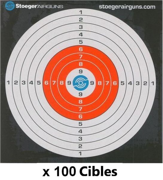 Cibles 14x14 cm STOEGER (paquet de 100)