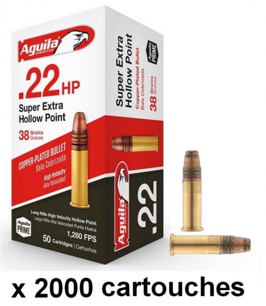 AGUILA 22lr Super Extra "Cuivrée Pointe Creuse" /2000