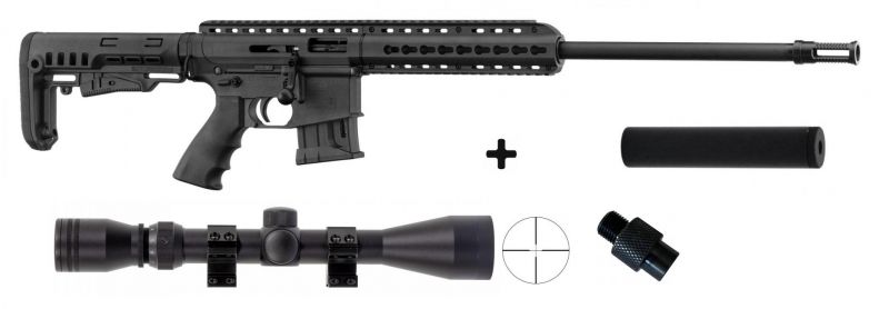 Carabine PALLAS BA-15 Tactical Black "Pack Silence" cal.22lr-old