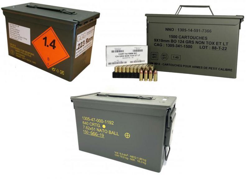 Caisse de militaire métallique OTAN GGG - RUAG SWISS - S&B