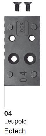 Plaque adaptatrice GLOCK MOS Standard N°4 (Leupold Delta Pro - Eotech - Vortex Defender CCW)