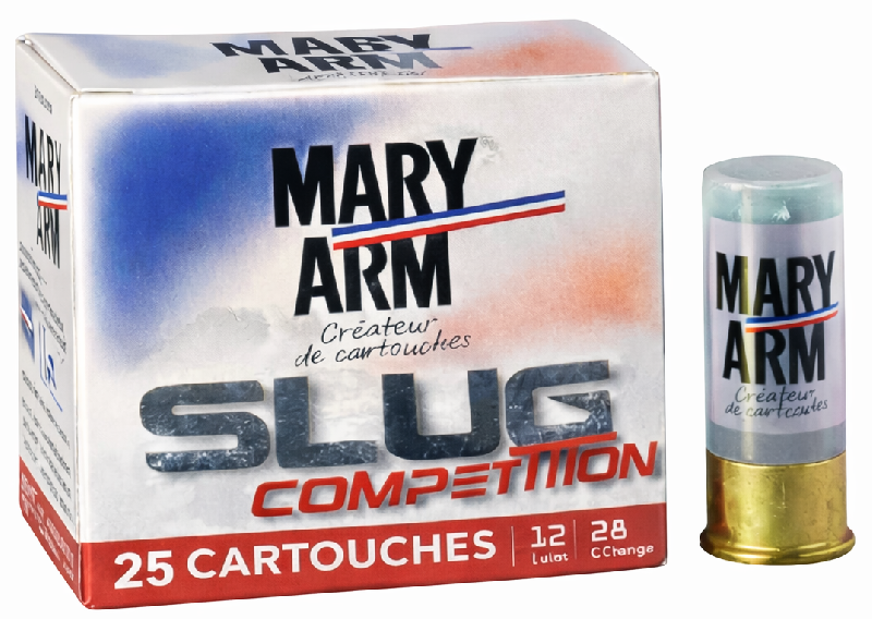 Cartouches MARY ARM Slug Compétition cal.12/67 (boite de 25)