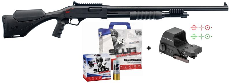 Fusil à pompe WINCHESTER SXP EXTREME DEFENDER Rifled cal.12/76 "Pack sport"